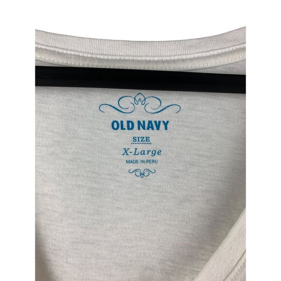 Old Navy X-Large Butterfly Graphic Tee Shirt Womens 100% Cotton Short Sleeve V-N - Picture 4 of 6